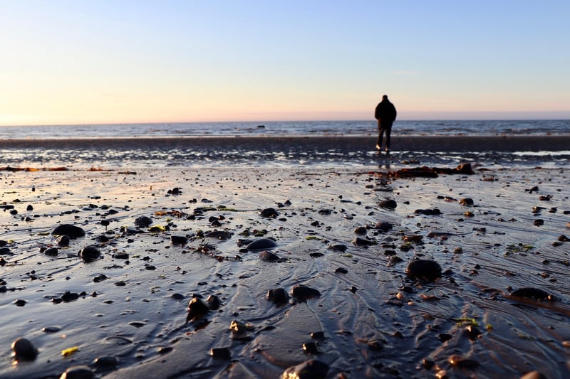 Sunset Stroll on the Beach